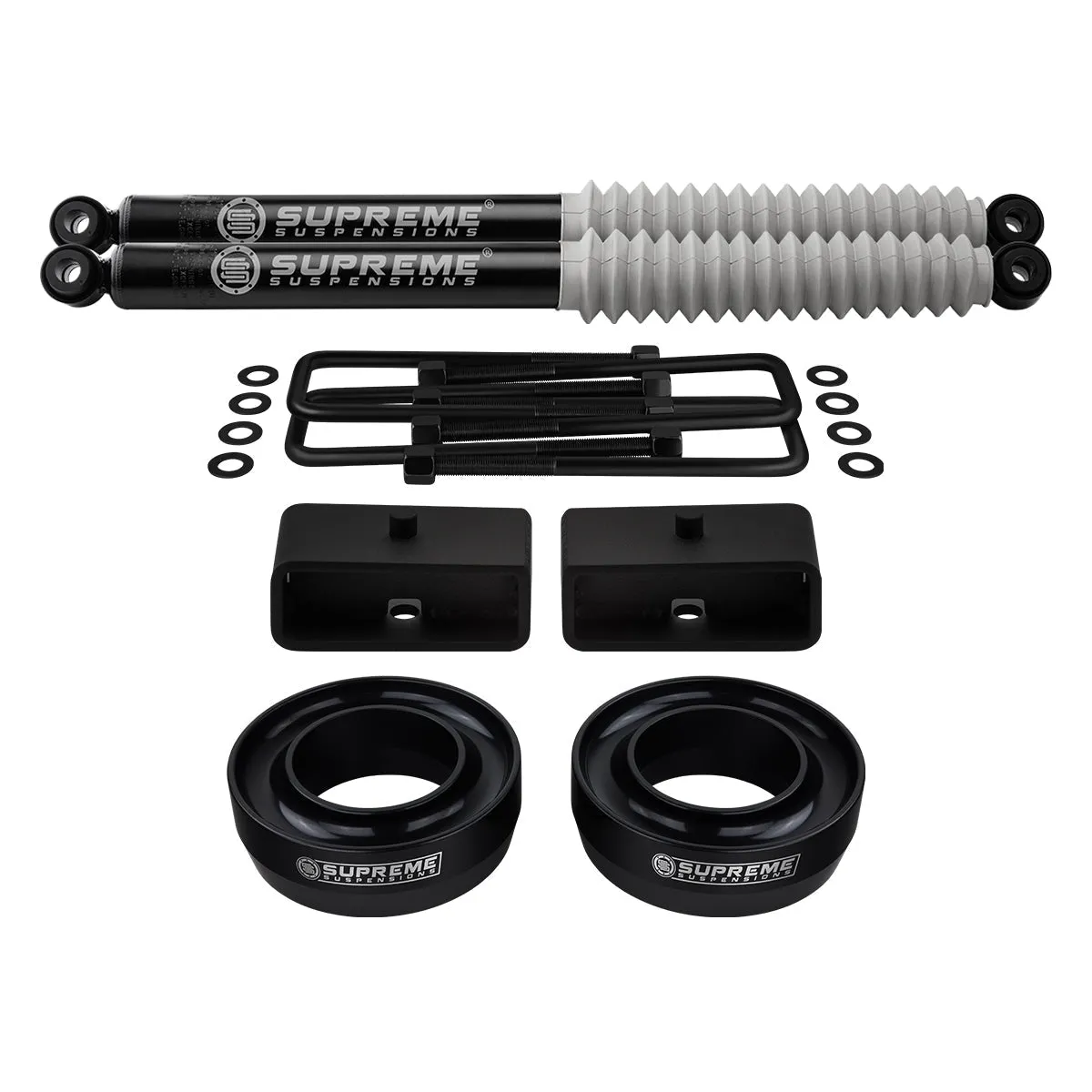 1988-1999 GMC C1500 Full Suspension Lift Kit with Supreme Suspensions MAX Performance Rear Shocks 2WD 4x2