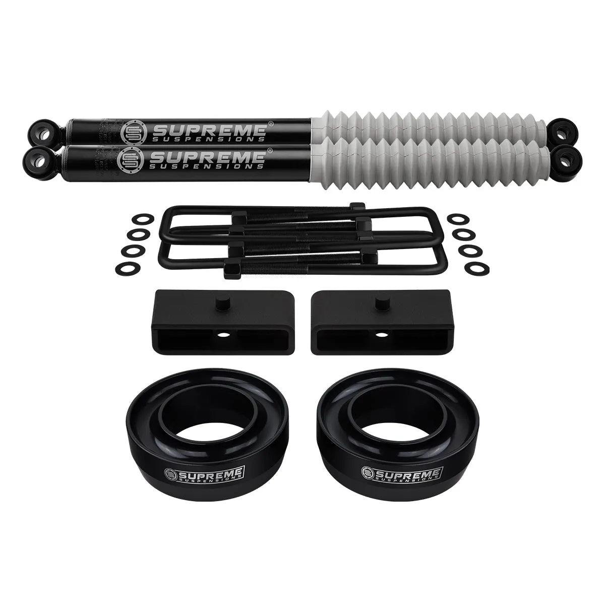 1988-1999 GMC C1500 Full Suspension Lift Kit with Supreme Suspensions MAX Performance Rear Shocks 2WD 4x2