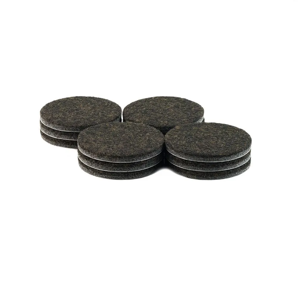 2" Diameter Heavy Duty Felt Pads - 12 Pieces