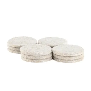 2" Diameter Heavy Duty Felt Pads - 12 Pieces