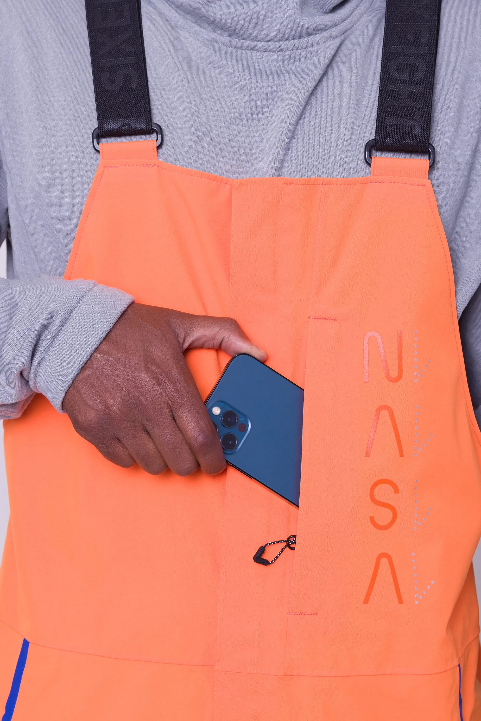 686 Exploration Bib Pants Mens NASA Orange Black