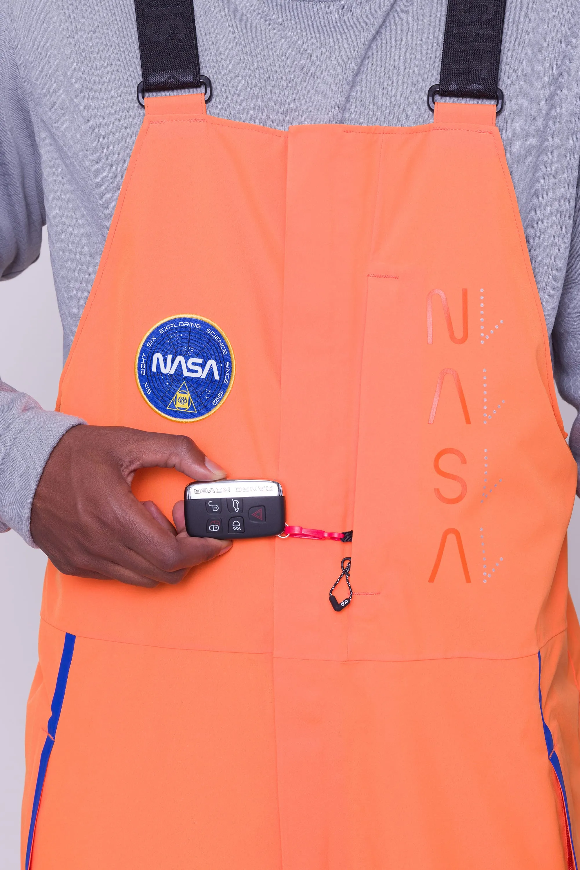 686 Exploration Bib Pants Mens NASA Orange Black