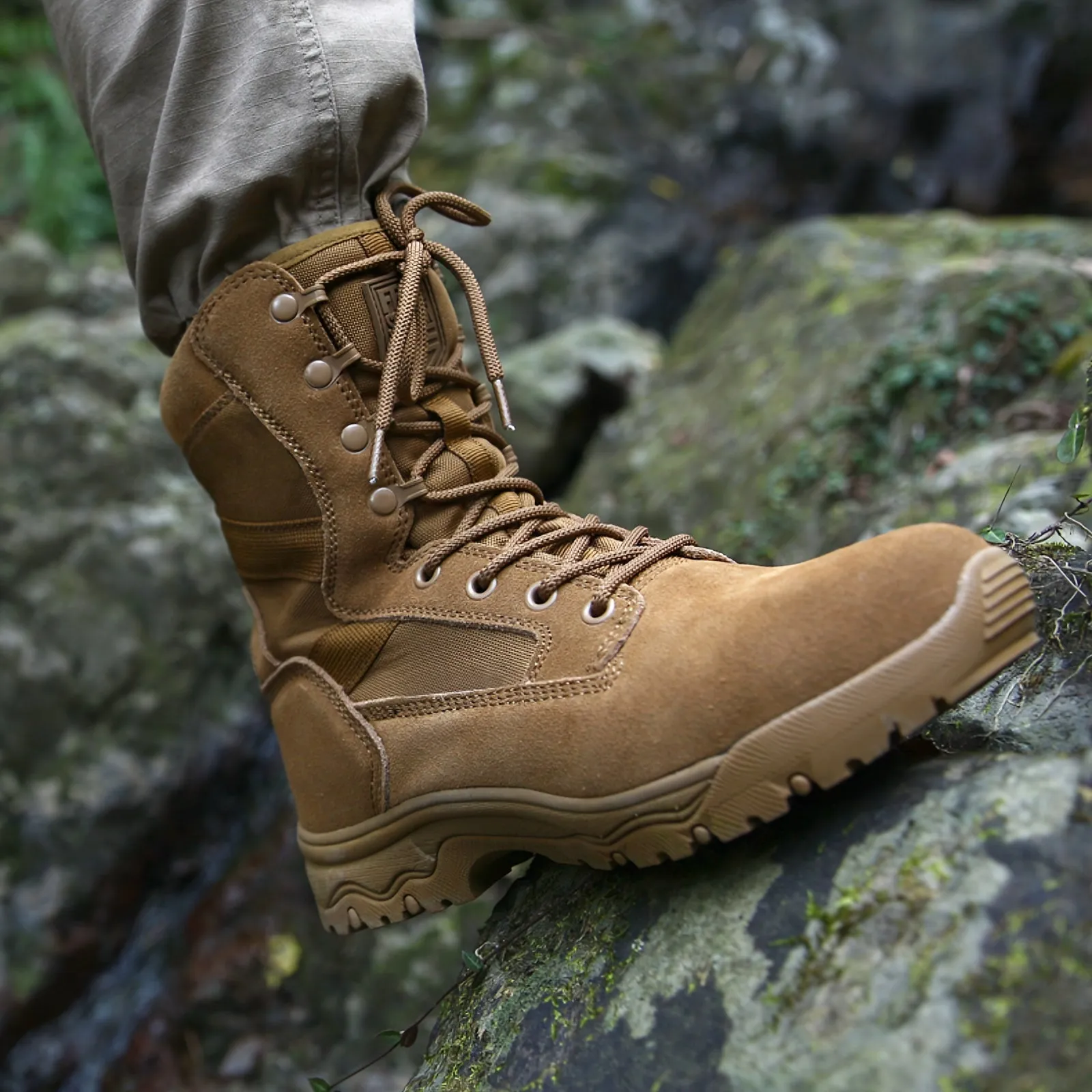 8-Inch High-Top Trekking Boots - Durable, Non-Slip, Water-Repellent Outdoor Boots