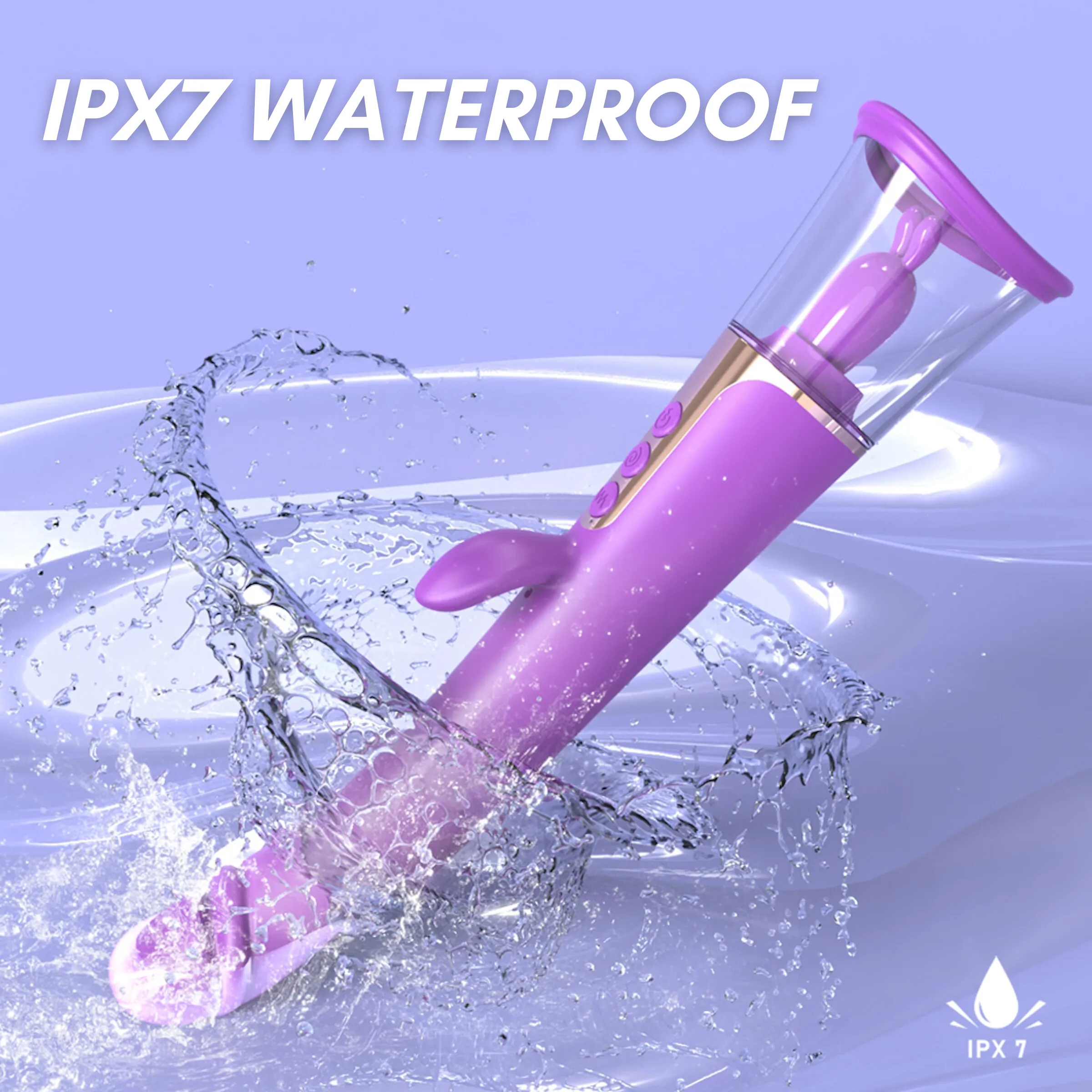 AdultLuxe Zenora 3 in 1 Suction   Vibrating   G-Spot Vibrator-Purple