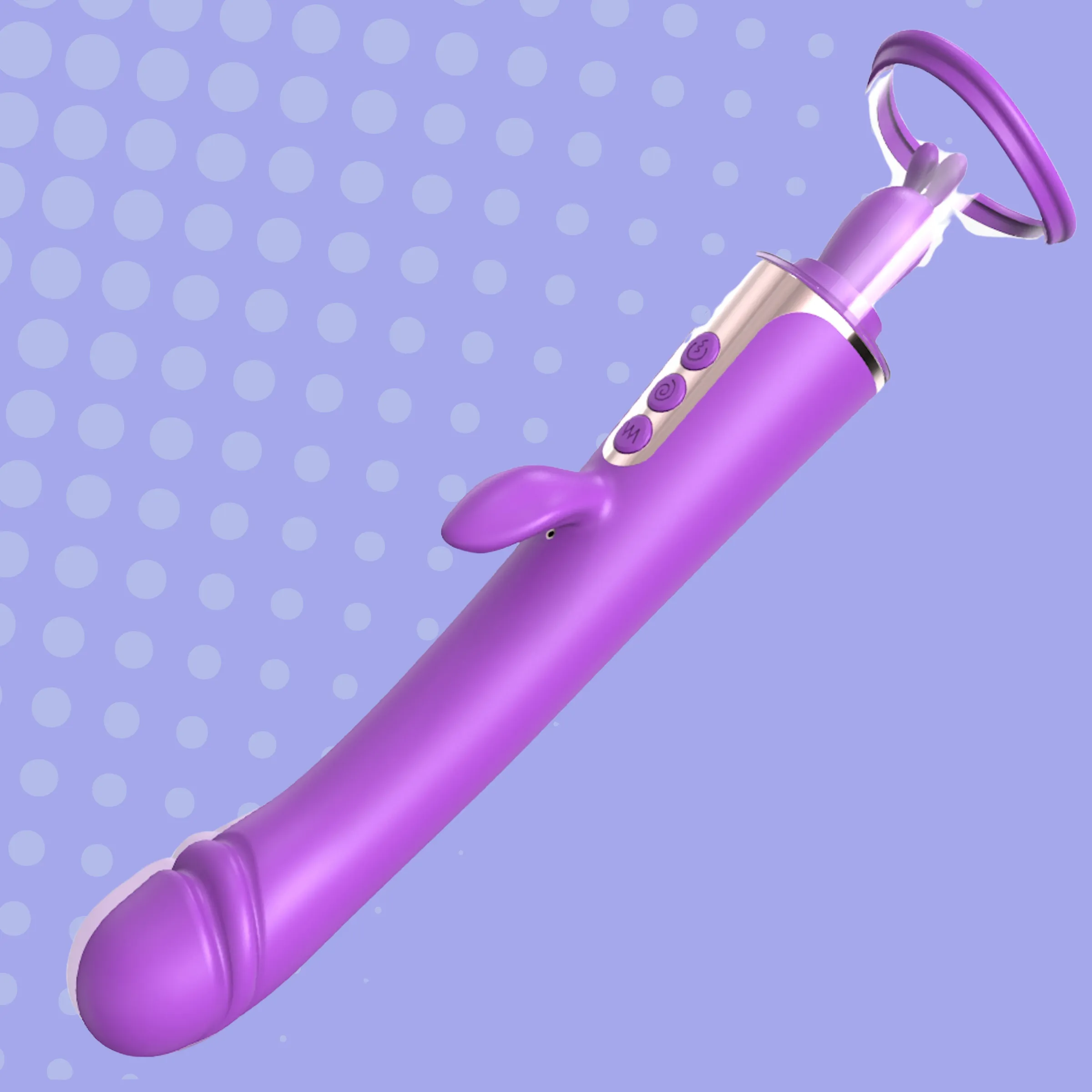 AdultLuxe Zenora 3 in 1 Suction   Vibrating   G-Spot Vibrator-Purple