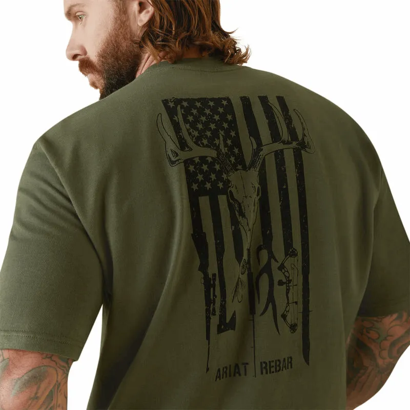 Ariat Mens Rebar CottonStrong American Outdoors T-Shirt