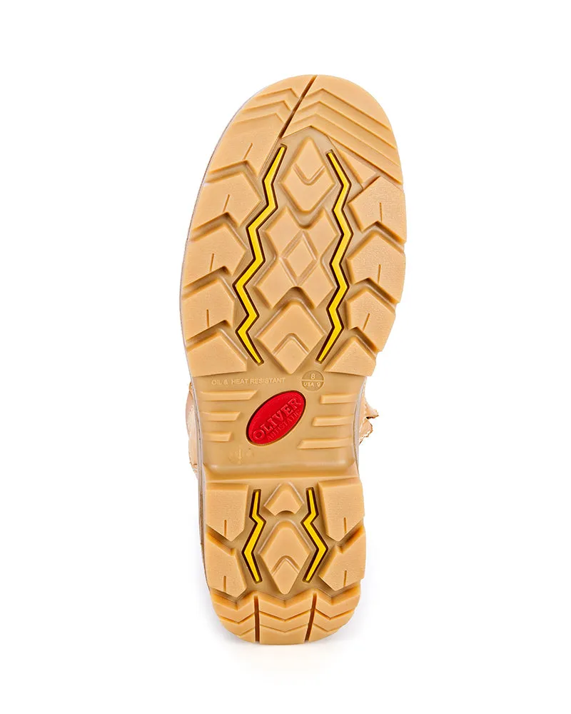 AT 55332Z Lace Up Zip Side Boot - Wheat
