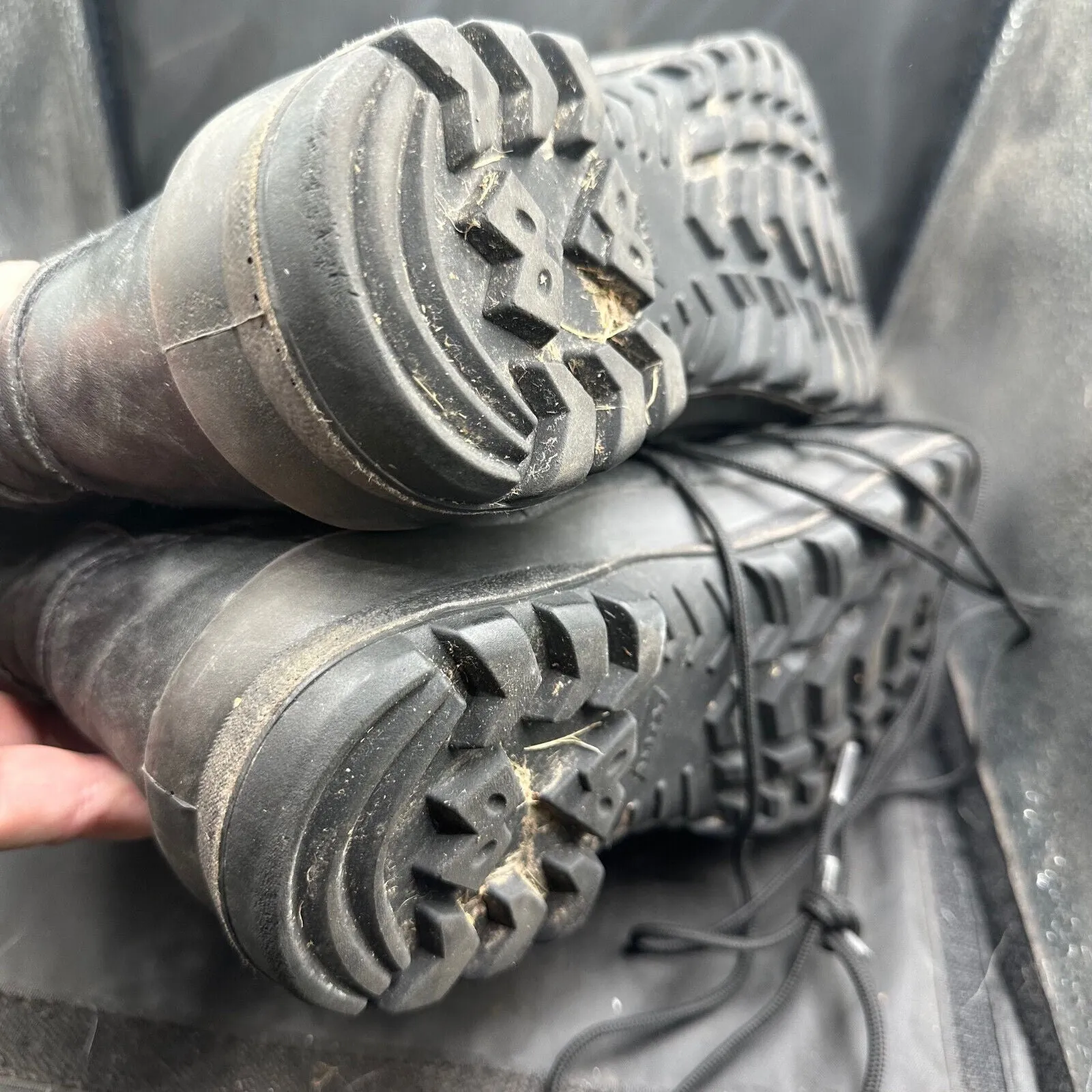 Austrian Army Black Leather Heavy Duty Combat Boots - Size EU 41 - UK 7