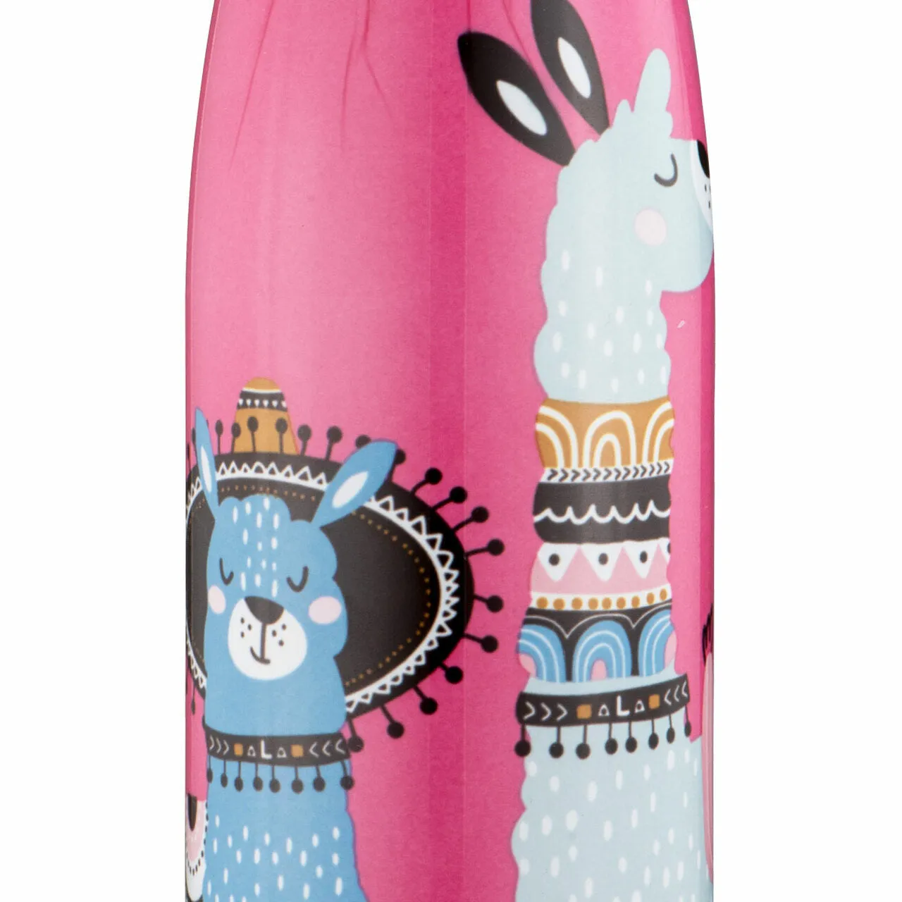 Avanti Fluid Vacuum Bottle - 500ml - Festive Llama Coral