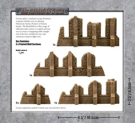 Battlefield In A Box: Ruined Walls Sandstone