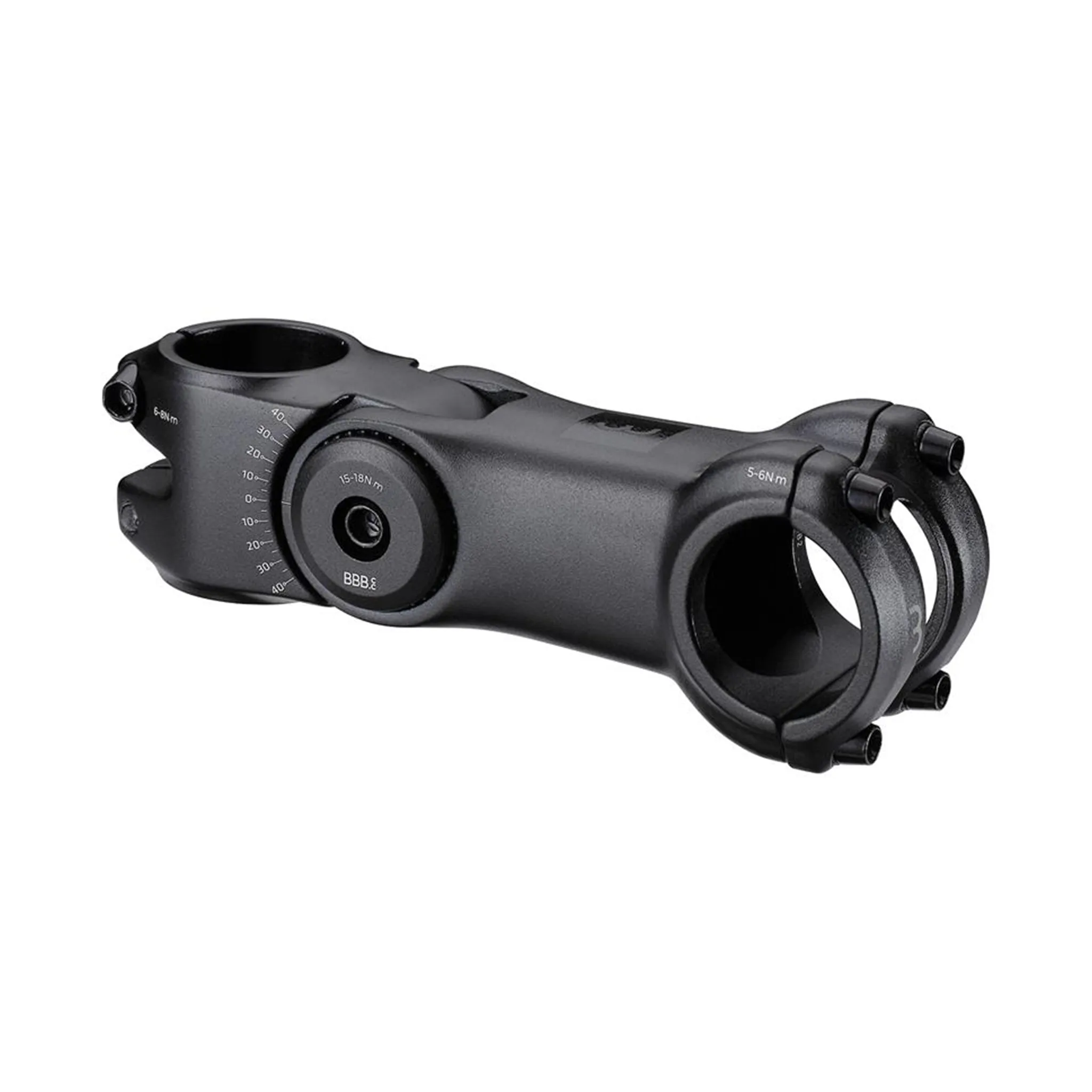 BBB 'HIGHSIX OS' STEM  130mm 31.8  40/-30D ADJUSTABLE  BLACK ALLOY