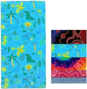 Beach Towel Sand Free Quick Dry Blanket Microfiber Kids & Adults 30"X60" Green