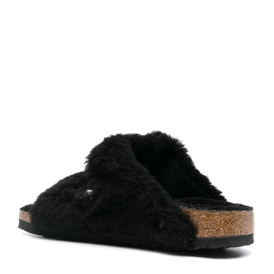 Birkenstock Arizona Big Buckle Shearling Teddy Black