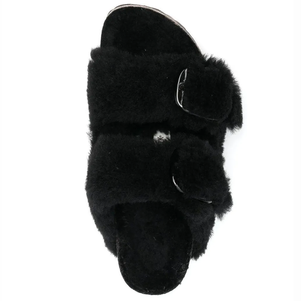 Birkenstock Arizona Big Buckle Shearling Teddy Black