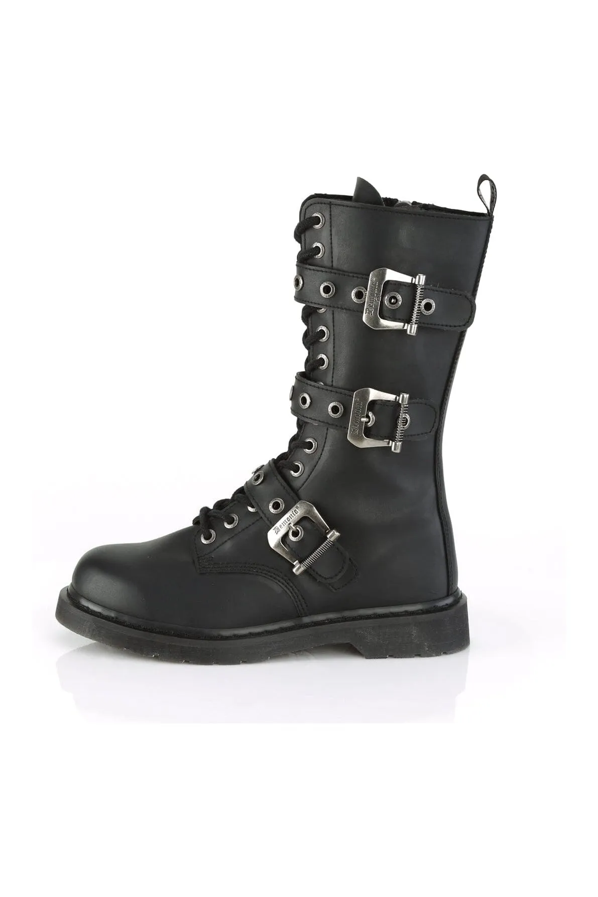 BOLT-330 Black Vegan Leather Knee Boot