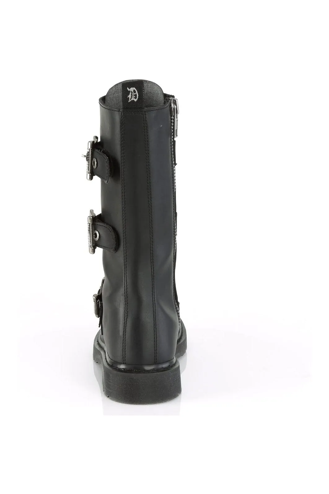 BOLT-330 Black Vegan Leather Knee Boot