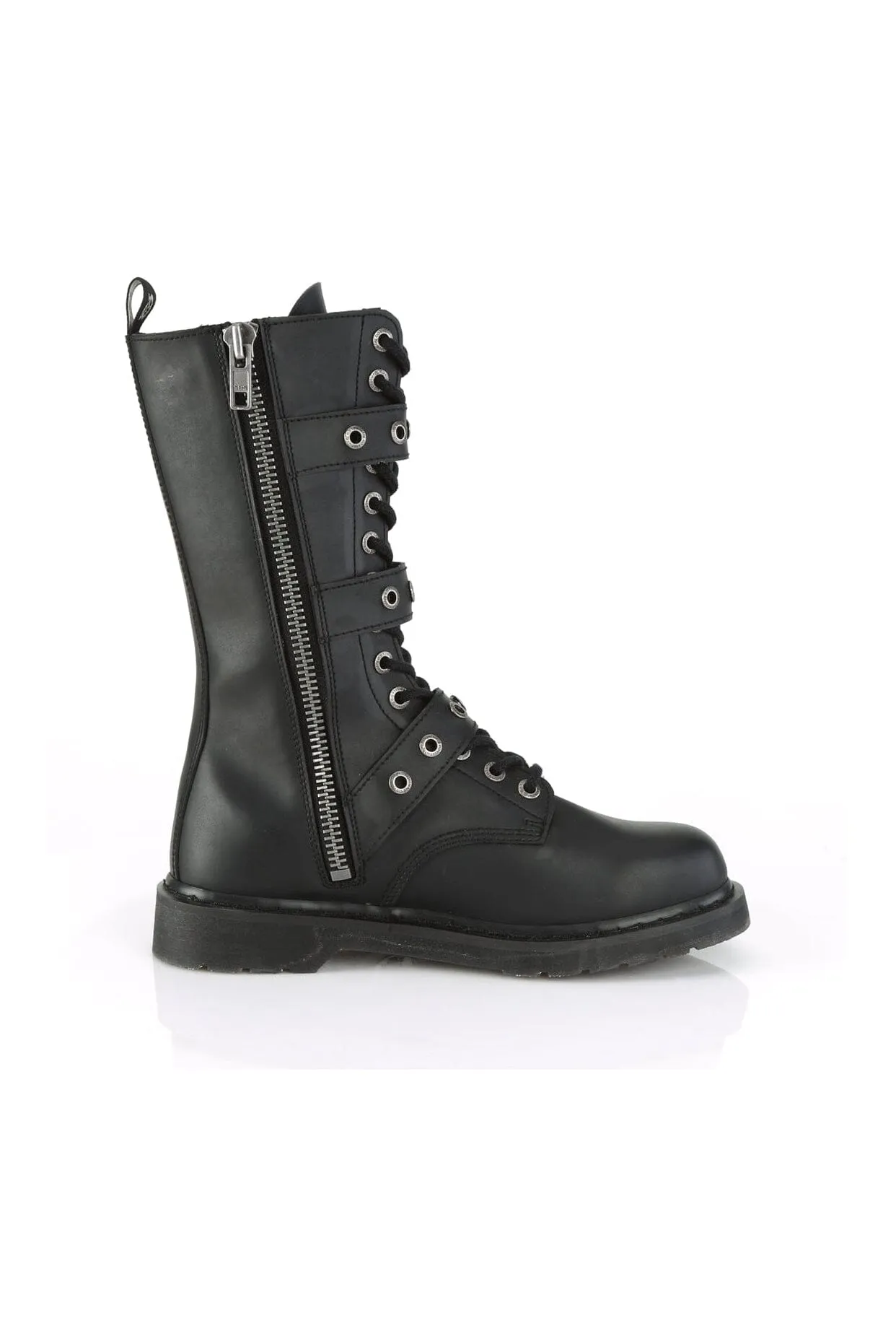 BOLT-330 Black Vegan Leather Knee Boot
