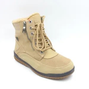 Brand new Pajar Women's Winter Boots Beige Lace Up Faux Fur Lined Zipper Flat Heel 7-7.5! -30C Rated! Retails $218 