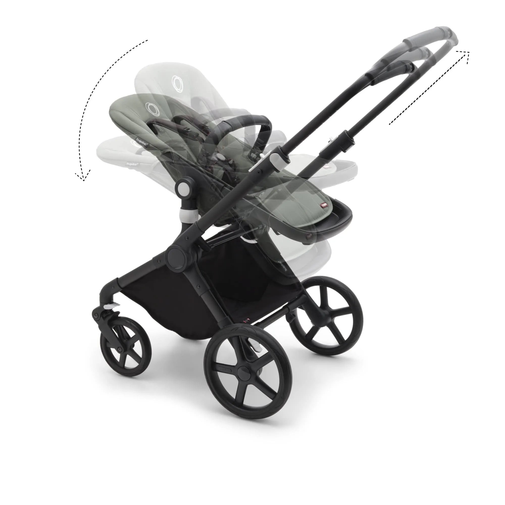 Bugaboo Fox Cub Aton B2 Travel System - Black/Forest Green