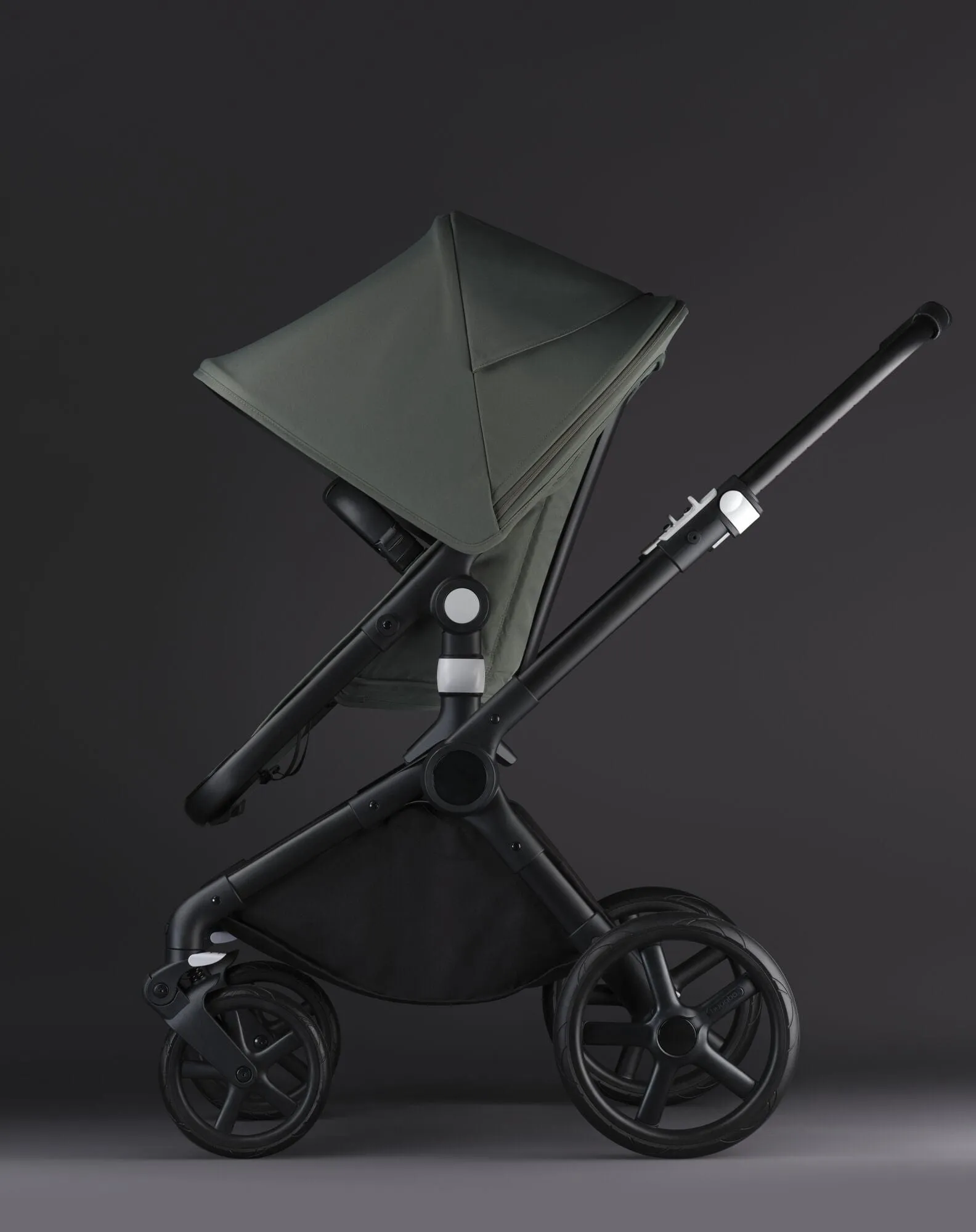 Bugaboo Fox Cub Aton B2 Travel System - Black/Forest Green