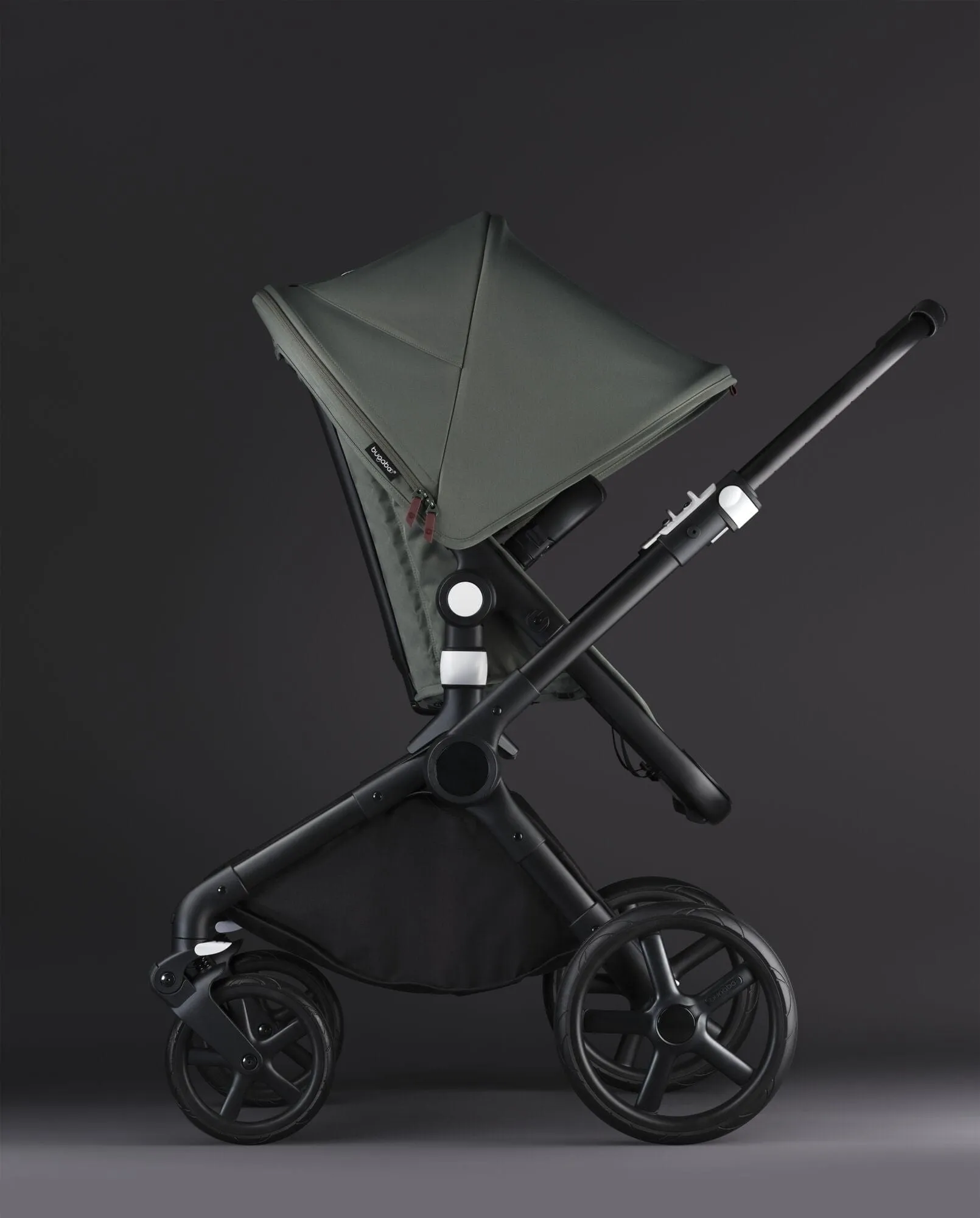 Bugaboo Fox Cub Aton B2 Travel System - Black/Forest Green