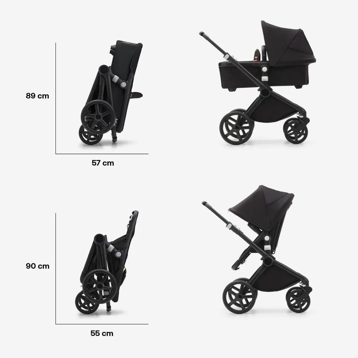 Bugaboo Fox Cub Aton B2 Travel System - Black/Forest Green