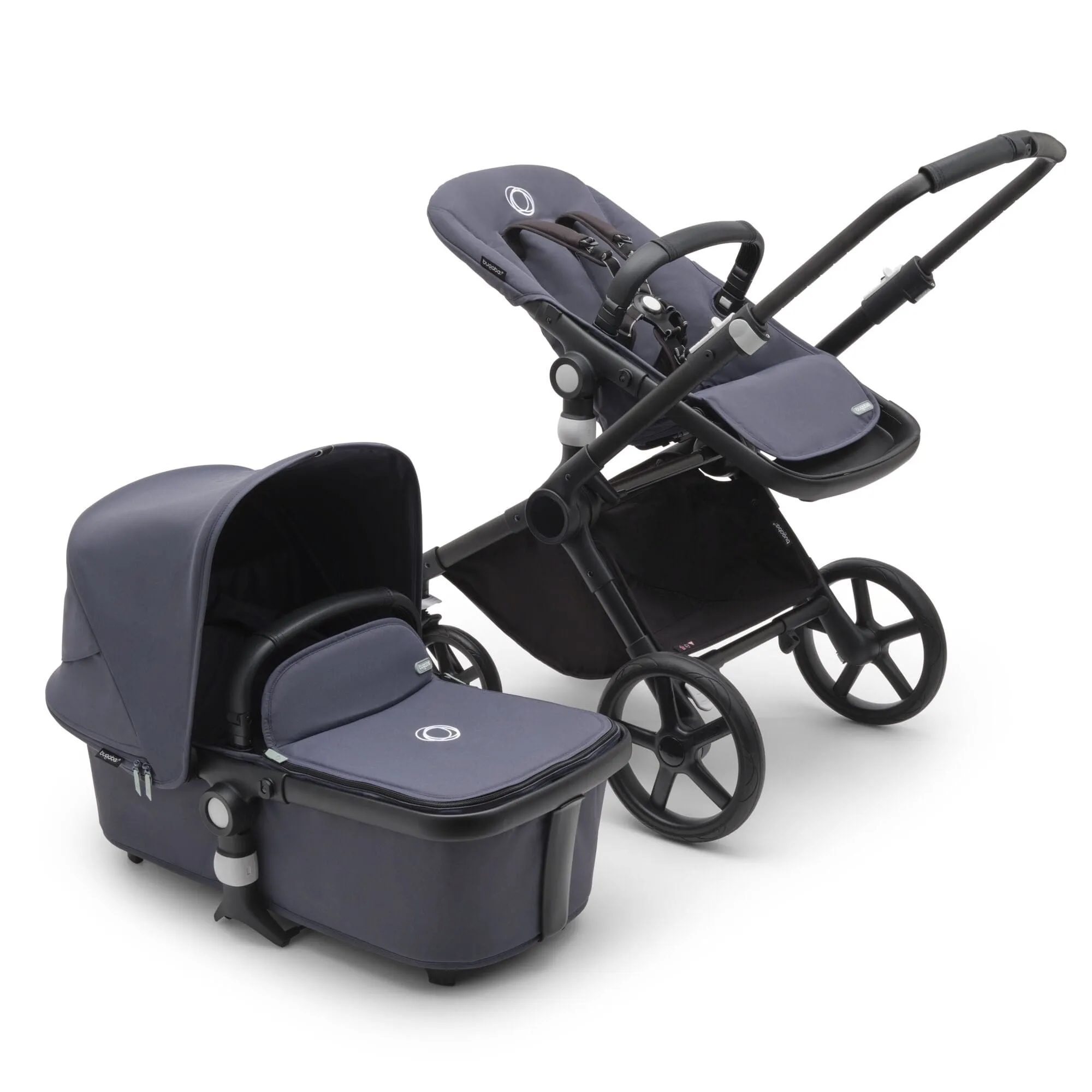 Bugaboo Fox Cub Cloud T Travel System - Black/Stormy Blue