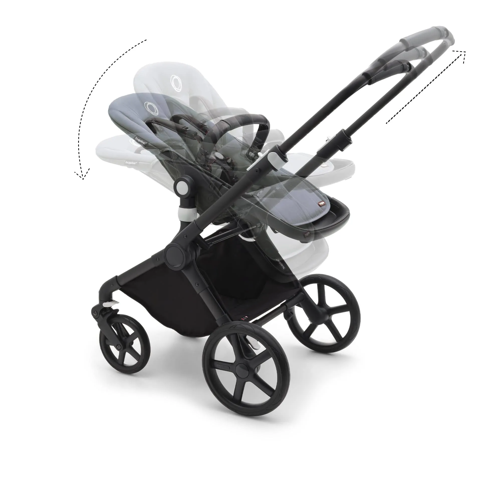 Bugaboo Fox Cub Cloud T Travel System - Black/Stormy Blue