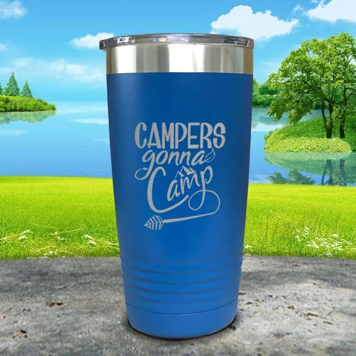Campers Gonna Camp Engraved Tumbler