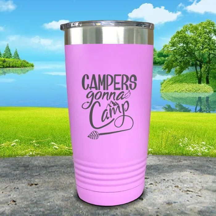 Campers Gonna Camp Engraved Tumbler