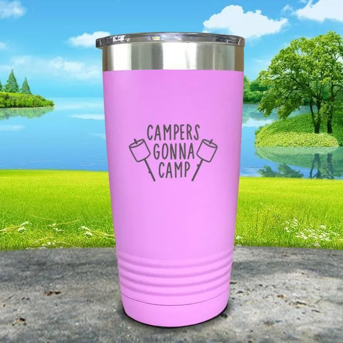 Campers Gonna Camp Engraved Tumbler