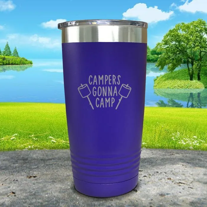 Campers Gonna Camp Engraved Tumbler