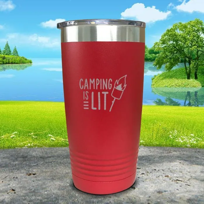 Camping Is Lit Engraved Tumbler