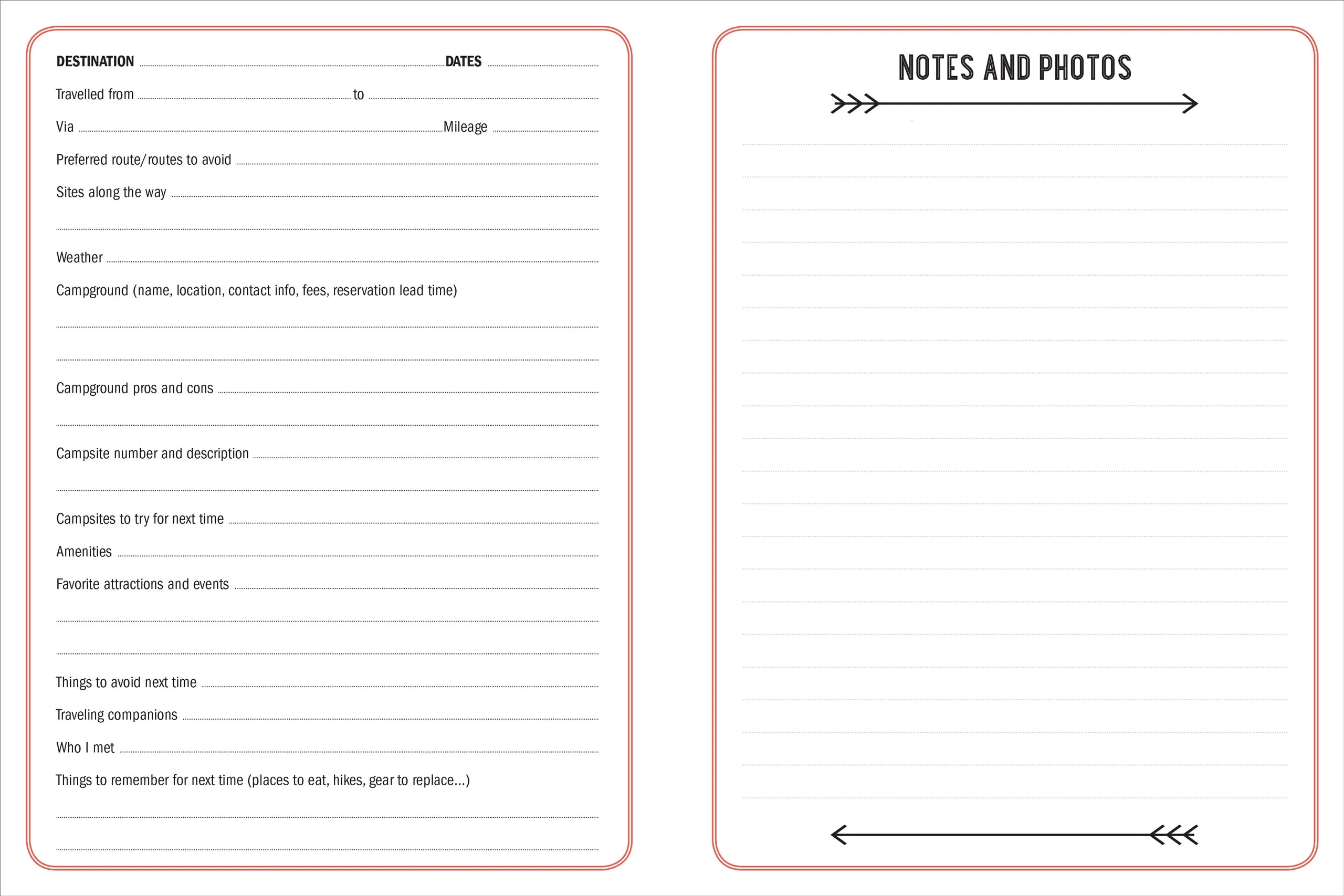 Camping Logbook