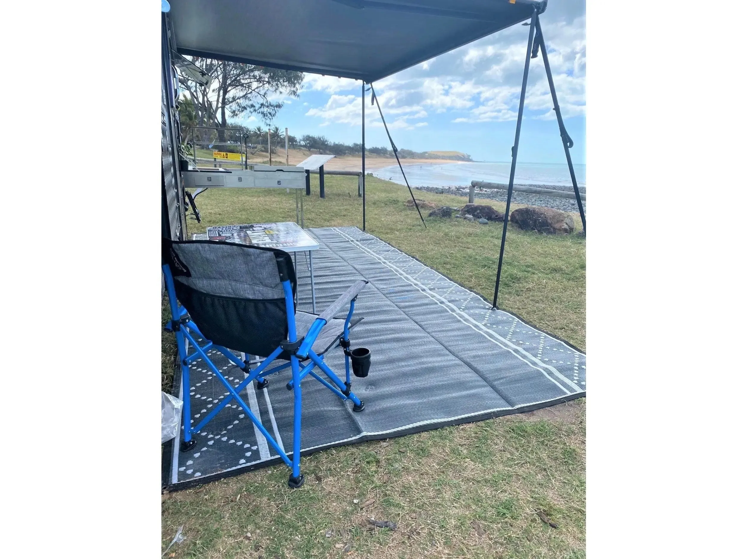 Caravan Camping Mat Classic Style Charcoal Grey