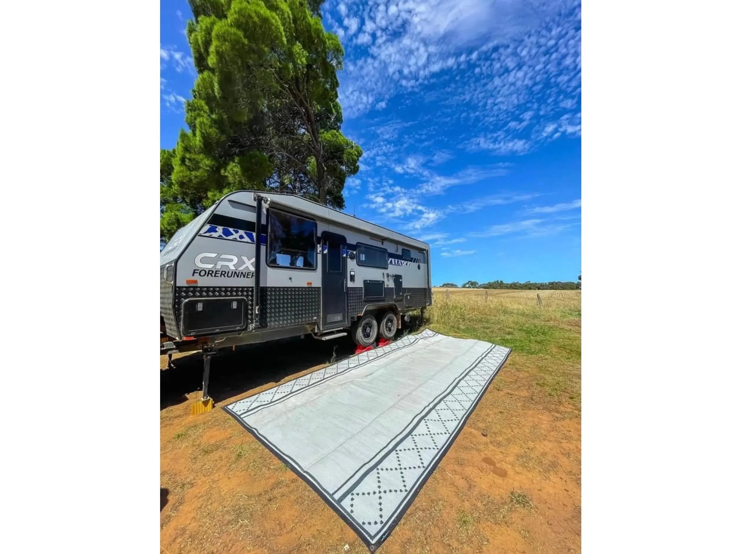 Caravan Camping Mat Classic Style Charcoal Grey
