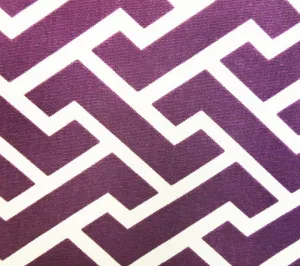 China Seas Fabric: Aga Reverse - Custom Purple on White Suncloth