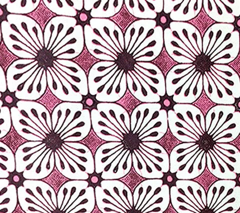 China Seas Fabric: Barbados Batik - Custom Brown / Pink on Vellum Suncloth (Indoor/Outdoor Quality)