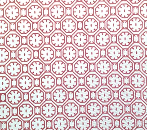 China Seas Fabric: Ceylon Batik - Custom Pink on White Suncloth