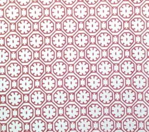 China Seas Fabric: Ceylon Batik - Custom Pink on White Suncloth