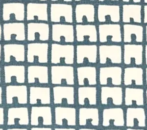 China Seas Fabric: Fez Background - Custom Blue on White Suncloth