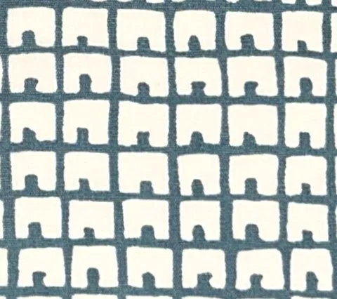 China Seas Fabric: Fez Background - Custom Blue on White Suncloth