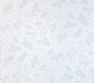 China Seas Fabric: Indramayu - Custom Crystalline on White Suncloth