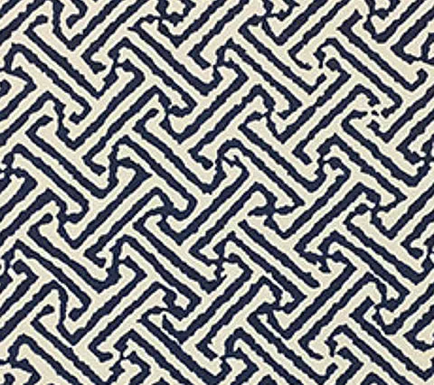 China Seas Fabric: Java Java - Custom Navy on Vellum Suncloth (Indoor/Outdoor)