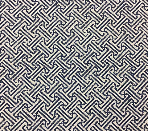 China Seas Fabric: Java Java - Custom Navy on Vellum Suncloth (Indoor/Outdoor)