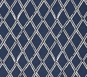 China Seas Fabric: Lyford Diamond Blotch - Custom Navy on White Suncloth (OUTDOOR)