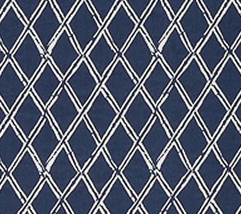 China Seas Fabric: Lyford Diamond Blotch - Custom Navy on White Suncloth (OUTDOOR)