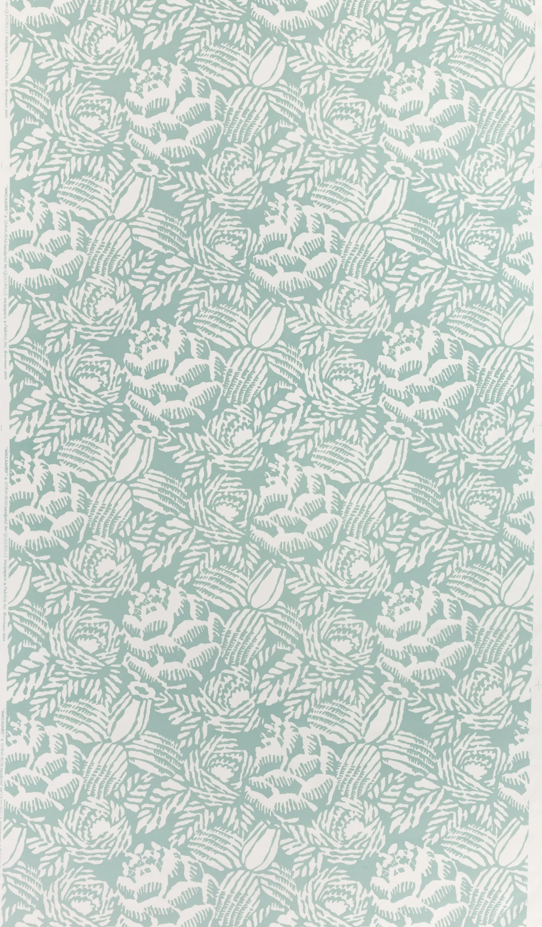 China Seas Fabric: Macambo - Custom Drizzle on White Suncloth