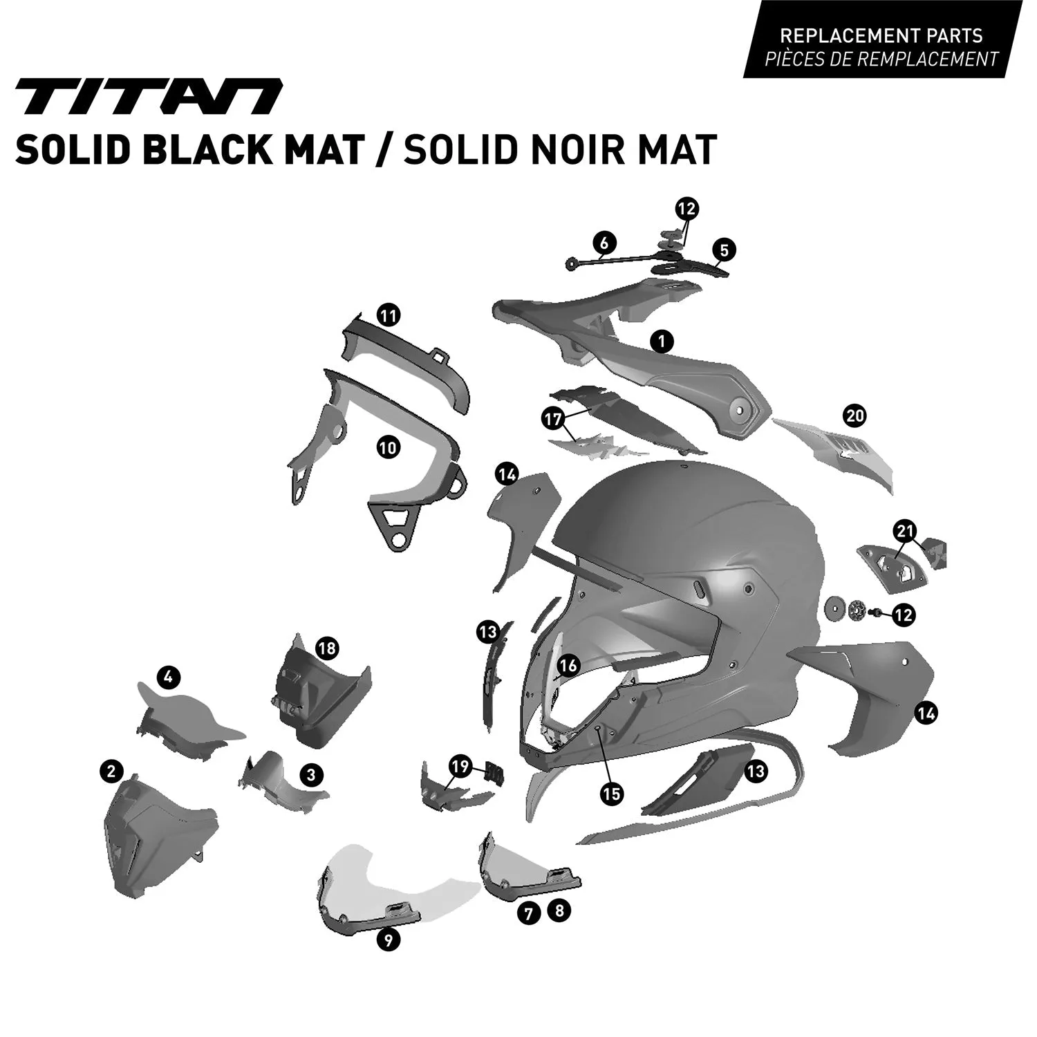 CKX Titan Solid Original Trail and Backcountry Helmet with 210° Goggles