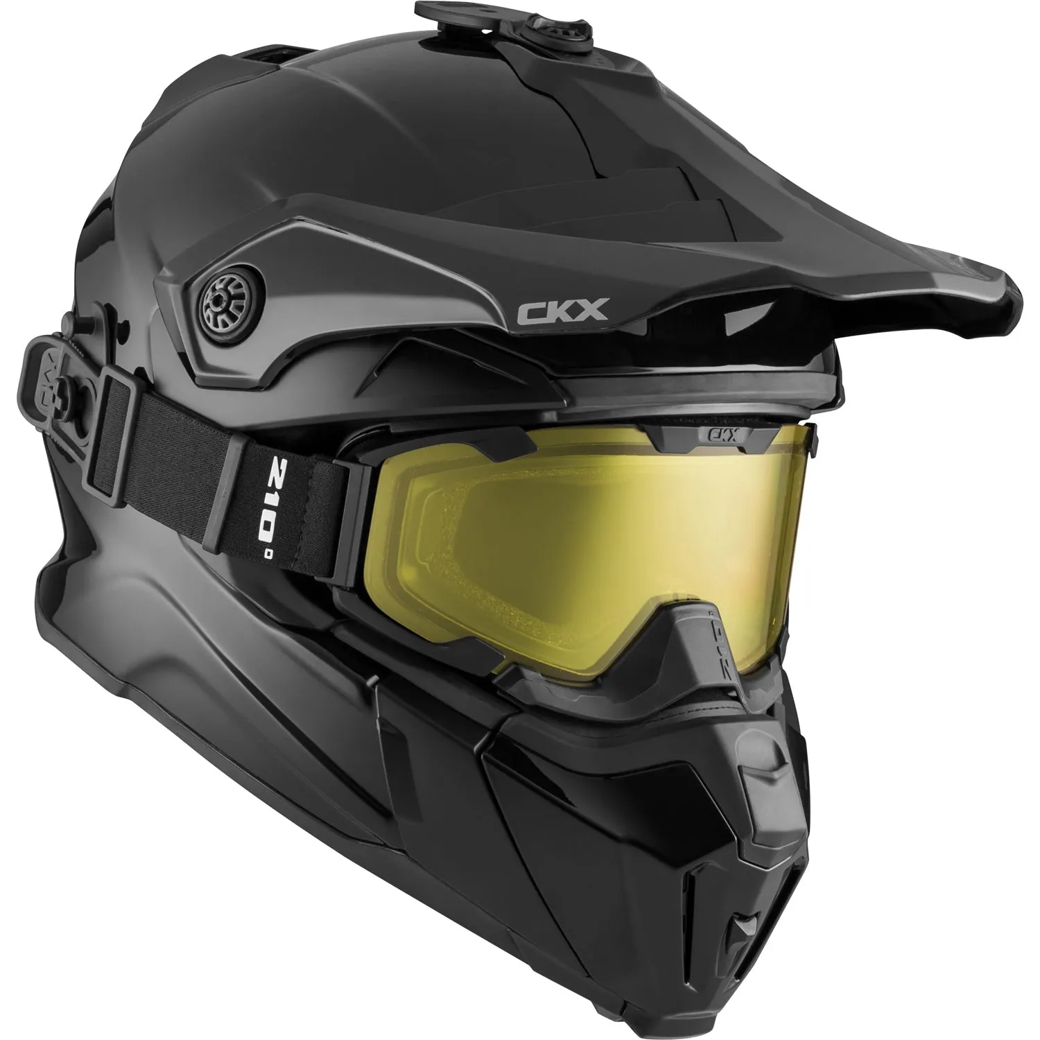 CKX Titan Solid Original Trail and Backcountry Helmet with 210° Goggles